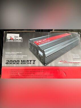 Car Power Inverter 2000W - Red/Silver